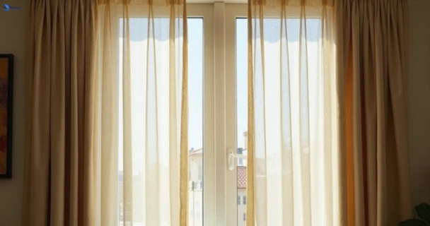 Dusty and dull curtains in bacchus-marsh-vic before steam cleaning